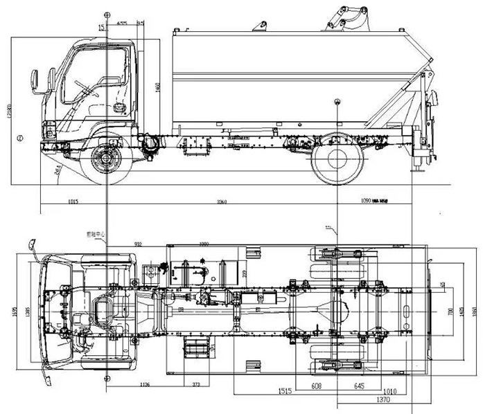 small dump garbage truck