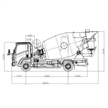 3m³ Mixer Truck-700P-4x2